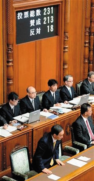 27日，日本國(guó)會(huì)參議院公布新建“國(guó)家安全保障會(huì)議”法案投票結(jié)果。