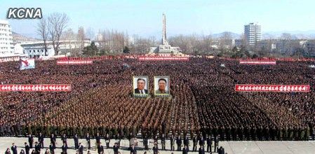 朝鮮民眾稱，朝鮮軍民“將在任意時期、對任意對象隨意實施無止境的正義打擊，一定實現(xiàn)民族的夙愿祖國統(tǒng)一大業(yè)”。