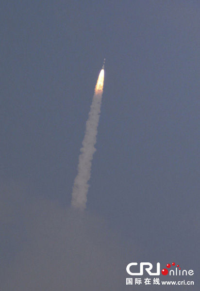11月5日，在印度斯里赫里戈達(dá)島，極地衛(wèi)星運載火箭（PSLV-C25）攜帶印度首枚火星探測器“曼加里