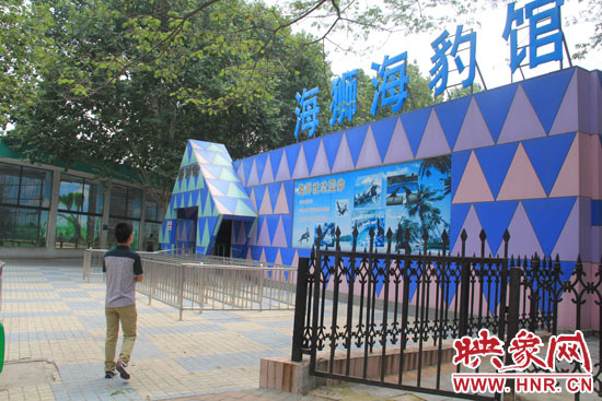 因?yàn)槭侵芤?，鄭州市?dòng)物園海洋館的游客并不多。