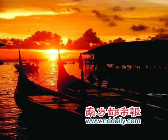馬布村的日落。