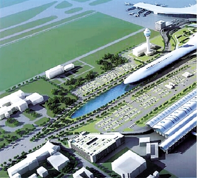新鄭機(jī)場T2航站樓全面封頂 比T1航站樓大3倍。