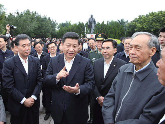 2012 年12 月，習(xí)近平任中共中央總書記后首次離京，即到改革前沿的廣東考察