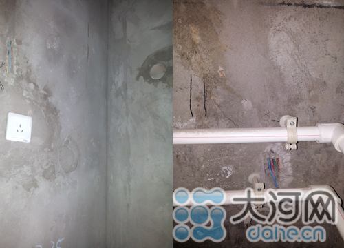 空調(diào)專用線路，用電負(fù)荷較大 圖為衛(wèi)生間電線走線
