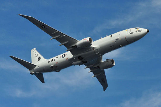 　　美國海軍的海神P-8巡邏機專門從事遠距離任務，包括情報搜集和偵察。