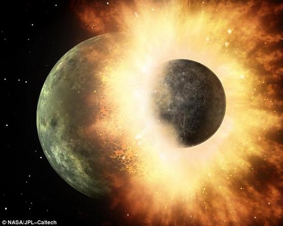 資料圖片：科學(xué)家說，45億年前跟忒伊亞行星的一場相撞，把水資源帶到了地球。