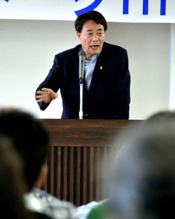 日本民主黨黨首海江田萬里。