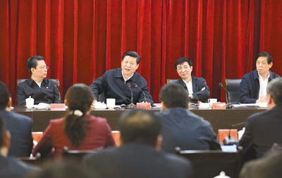 3月18日，習(xí)近平聽(tīng)取蘭考縣教育實(shí)踐活動(dòng)情況匯報(bào)，并發(fā)表重要講話。